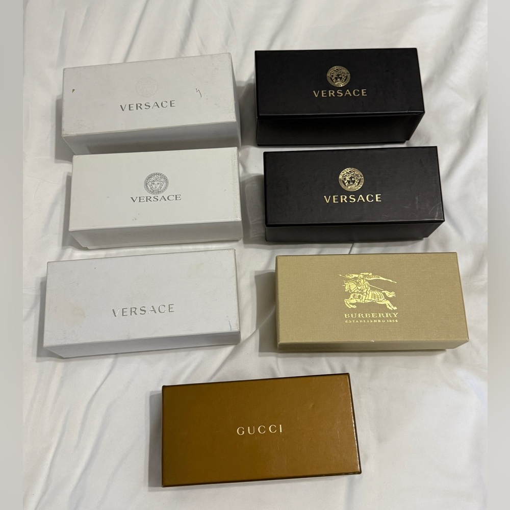 Empty Versace, Burberry and gucci sunglasses box (bundle of 7 )